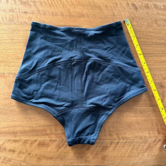 NWT *Luxe* Malia Mills High Waist Swim Bikini Bottom -  Black Size 1 - Picture 6 of 8